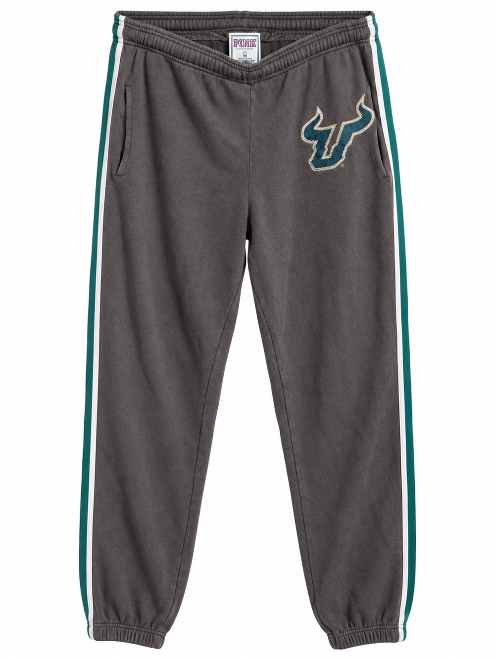 Victoria’s Secret PINK x USF Bulls Women’s Medium Gray Jogger Sweatpants Collegi